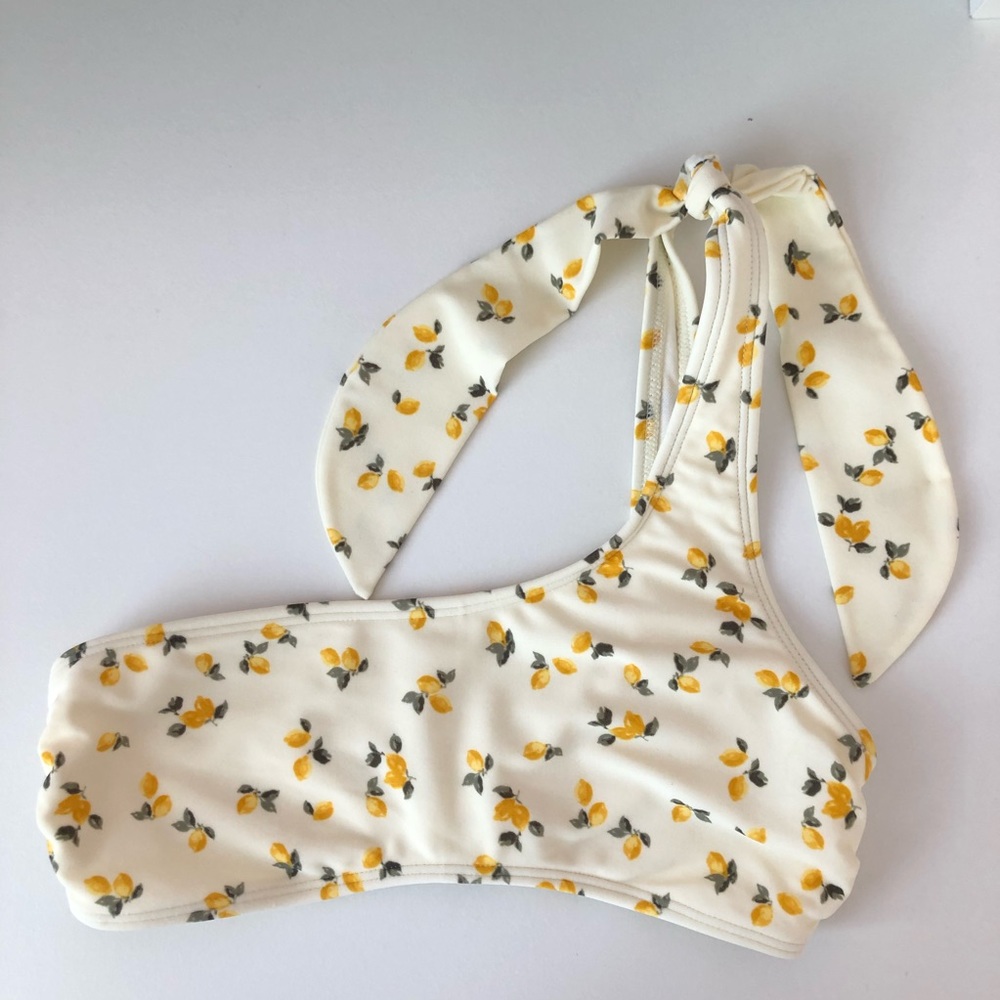 Abercrombie One-Shoulder Lemon Pattern Bikini Top - image 2